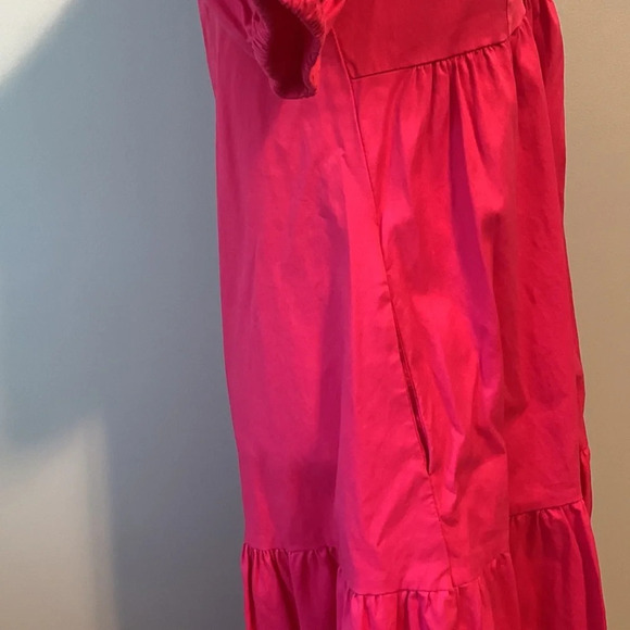 INC International concepts size PS high low Pink puff sleeve dress spring easter - Picture 4 of 10